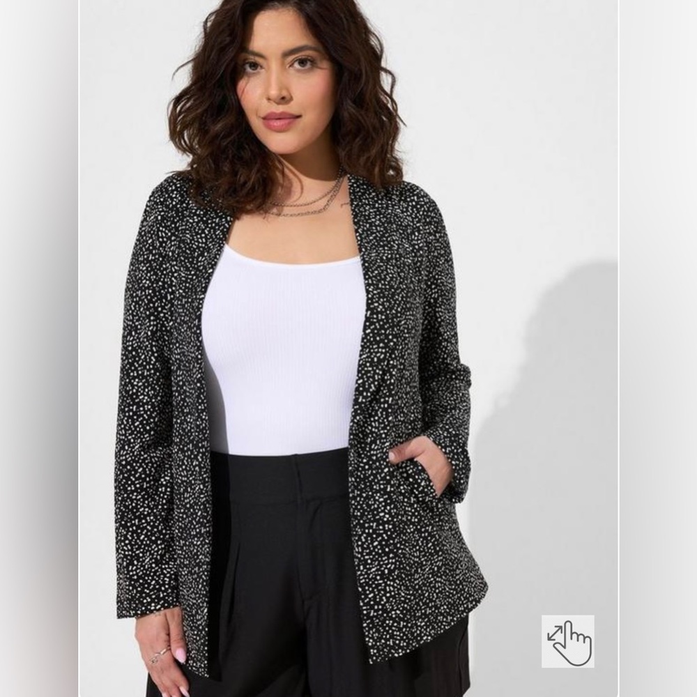 Torrid Black and White Blazer